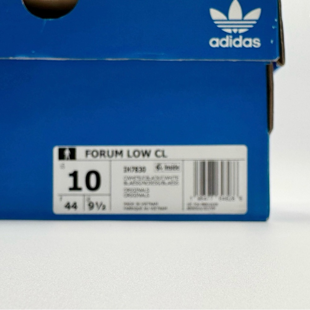 ADIDAS Forum Low CL White and Black Originals Sneakers Men’s Size 10 - Picture 11 of 12